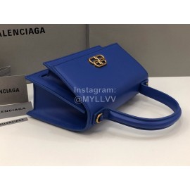 Balenciaga Leather Crossbody Sharp Handbag Blue
