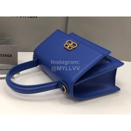 Balenciaga Leather Crossbody Sharp Handbag Blue
