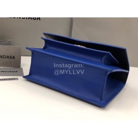 Balenciaga Leather Crossbody Sharp Handbag Blue