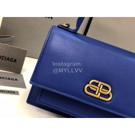 Balenciaga Leather Crossbody Sharp Handbag Blue