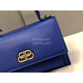 Balenciaga Leather Crossbody Sharp Handbag Blue
