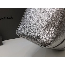 Balenciaga Large Cowhide Crossbody Tote Bag Handbag Silver