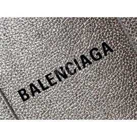 Balenciaga Large Cowhide Crossbody Tote Bag Handbag Silver