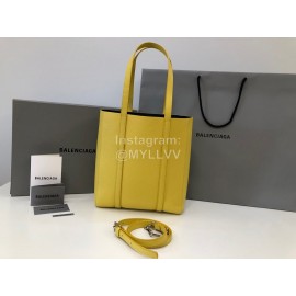 Balenciaga Large Cowhide Crossbody Tote Bag Handbag Yellow