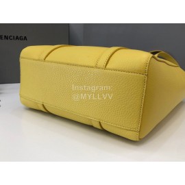 Balenciaga Large Cowhide Crossbody Tote Bag Handbag Yellow