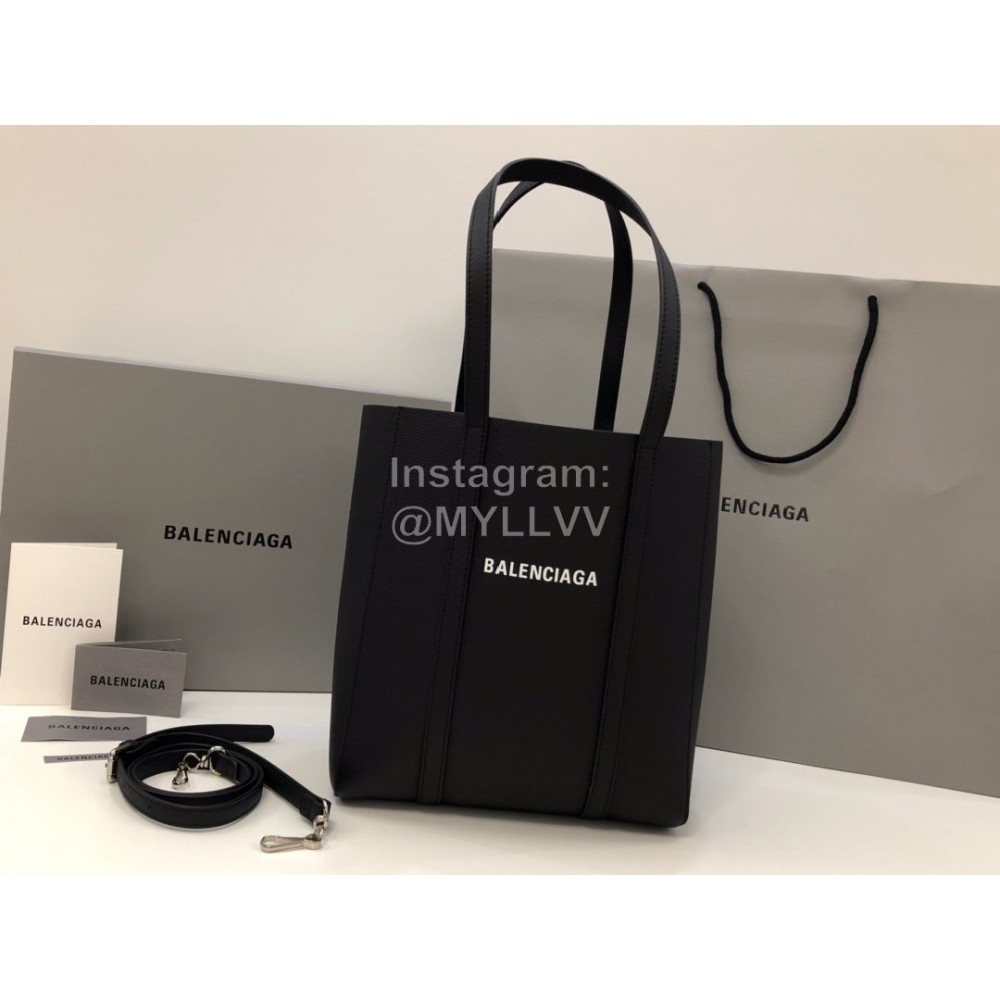 Balenciaga Large Cowhide Crossbody Tote Bag Handbag Black