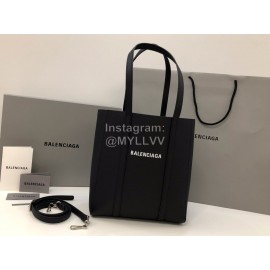 Balenciaga Large Cowhide Crossbody Tote Bag Handbag Black