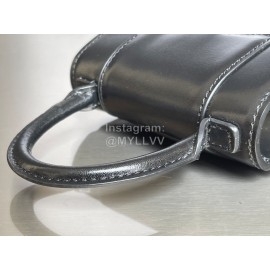 Balenciaga Black Cowhide Gold Buckle Handbag