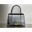 Balenciaga Medium Black Cowhide Gold Buckle Handbag