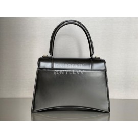 Balenciaga Medium Black Cowhide Gold Buckle Handbag