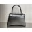Balenciaga Medium Black Cowhide Gold Buckle Handbag