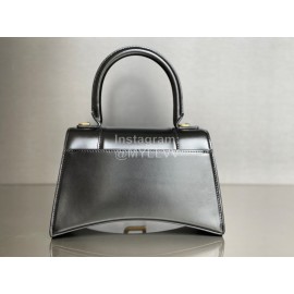 Balenciaga Small Black Cowhide Gold Buckle Handbag