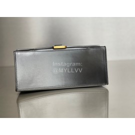 Balenciaga Small Black Cowhide Gold Buckle Handbag