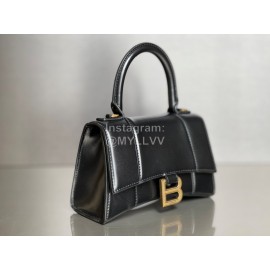 Balenciaga Mini Black Cowhide Gold Buckle Handbag