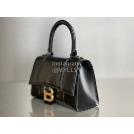Balenciaga Mini Black Cowhide Gold Buckle Handbag