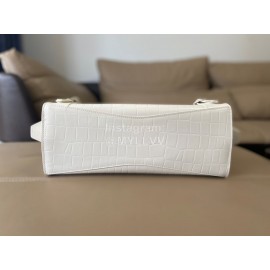 Balenciaga Large Crocodile Leather Crossbody Handbag