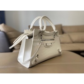 Balenciaga Large Crocodile Leather Crossbody Handbag