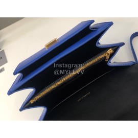 Balenciaga Fashion Cowhide Chain Shoulder Flap Bag Blue