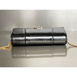Balenciaga Fashion Cowhide Chain Shoulder Bag Black