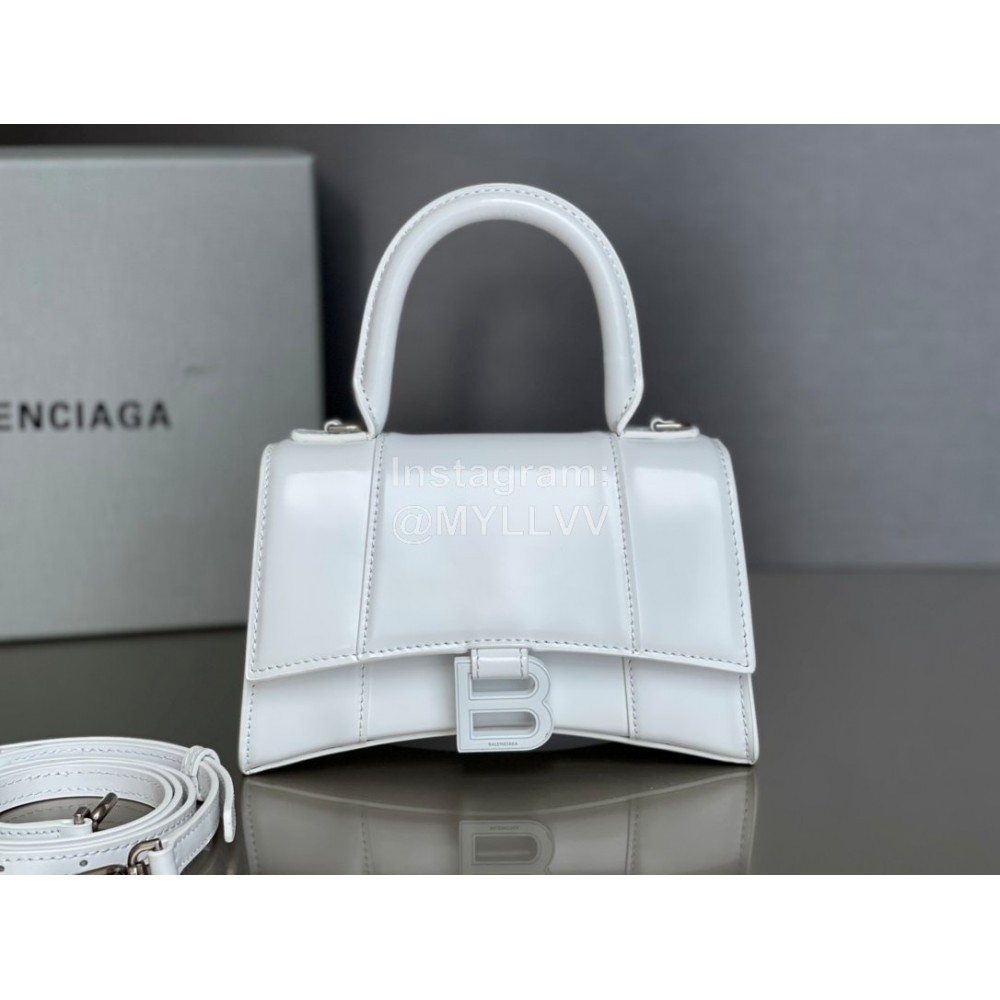 Balenciaga Small Fashion Cowhide Crossbody Bag Handbag White