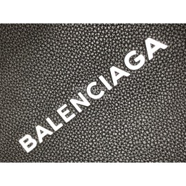 Balenciaga Small Letter Printed Cowhide Handbag Black