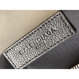 Balenciaga Small Letter Printed Cowhide Handbag Black