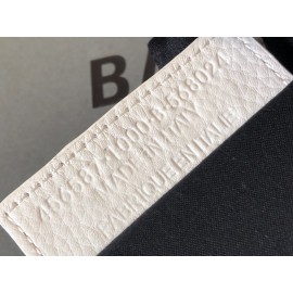 Balenciaga Large Letter Printed Cowhide Handbag White