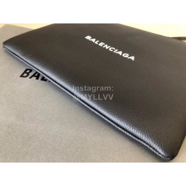 Balenciaga Large Letter Printed Cowhide Handbag Black