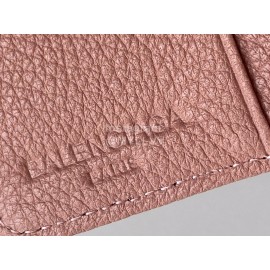 Balenciaga Litchi Grain Cowhide Two Folding Wallets Pink