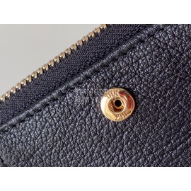 Balenciaga Litchi Grain Cowhide Two Folding Wallets Black