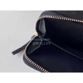 Balenciaga Litchi Grain Cowhide Two Folding Wallets Black