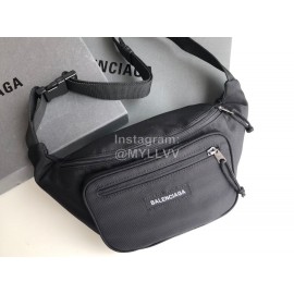 Balenciaga Canvas Chest Bag Waist Bag Black