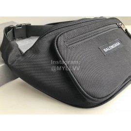 Balenciaga Canvas Chest Bag Waist Bag Black