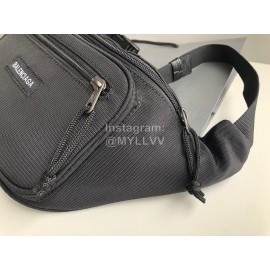 Balenciaga Canvas Chest Bag Waist Bag Black