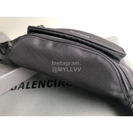 Balenciaga Canvas Chest Bag Waist Bag Black