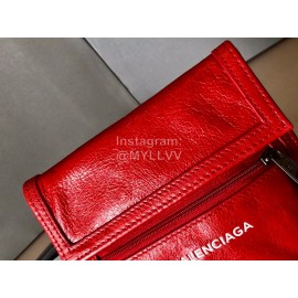 Balenciaga Fashion Cowhide Crossbody Bag Red