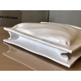Balenciaga Fashion Cowhide Crossbody Bag White