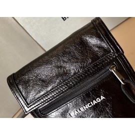 Balenciaga Fashion Cowhide Crossbody Bag Black
