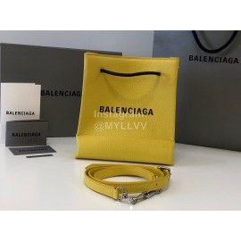 Balenciaga Fashion Cowhide Shopping Bag Handbag Yellow