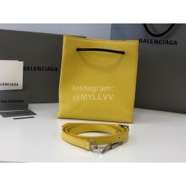 Balenciaga Fashion Cowhide Shopping Bag Handbag Yellow
