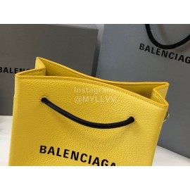 Balenciaga Fashion Cowhide Shopping Bag Handbag Yellow