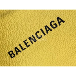 Balenciaga Fashion Cowhide Shopping Bag Handbag Yellow