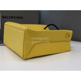 Balenciaga Fashion Cowhide Shopping Bag Handbag Yellow