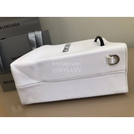 Balenciaga Fashion Cowhide Shopping Bag Handbag White