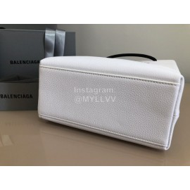 Balenciaga Fashion Cowhide Shopping Bag Handbag White