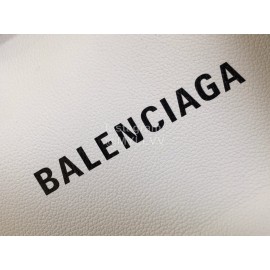 Balenciaga Fashion Cowhide Shopping Bag Handbag White