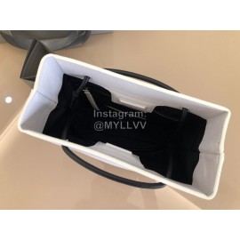 Balenciaga Fashion Cowhide Shopping Bag Handbag White