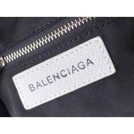 Balenciaga Fashion Cowhide Shopping Bag Handbag White