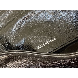 Balenciaga Soft Cowhide Crossbody Flap Bag Black