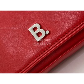 Balenciaga Soft Cowhide Crossbody Flap Bag Red